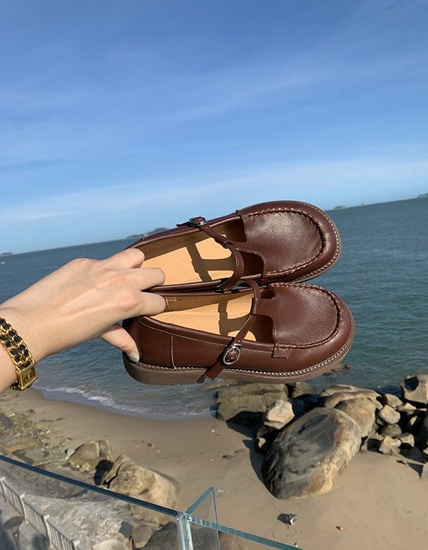 Chaussures Mary Jane À Tête Ronde Pour Femmes