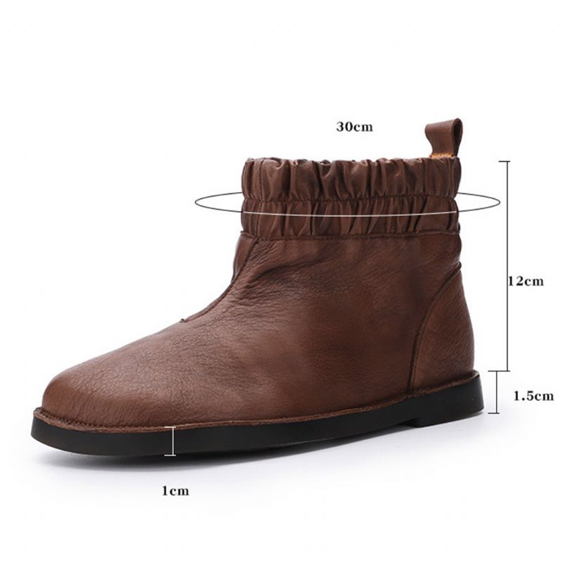 Automne Hiver Cuir Confortable Bottes Courtes Pour Femmes Rétro | Chaussures Cadeaux