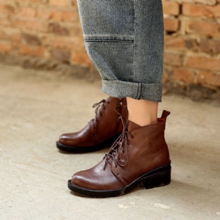 Bottes Britanniques Confortables Pour Femmes En Cuir | Chaussures Cadeaux