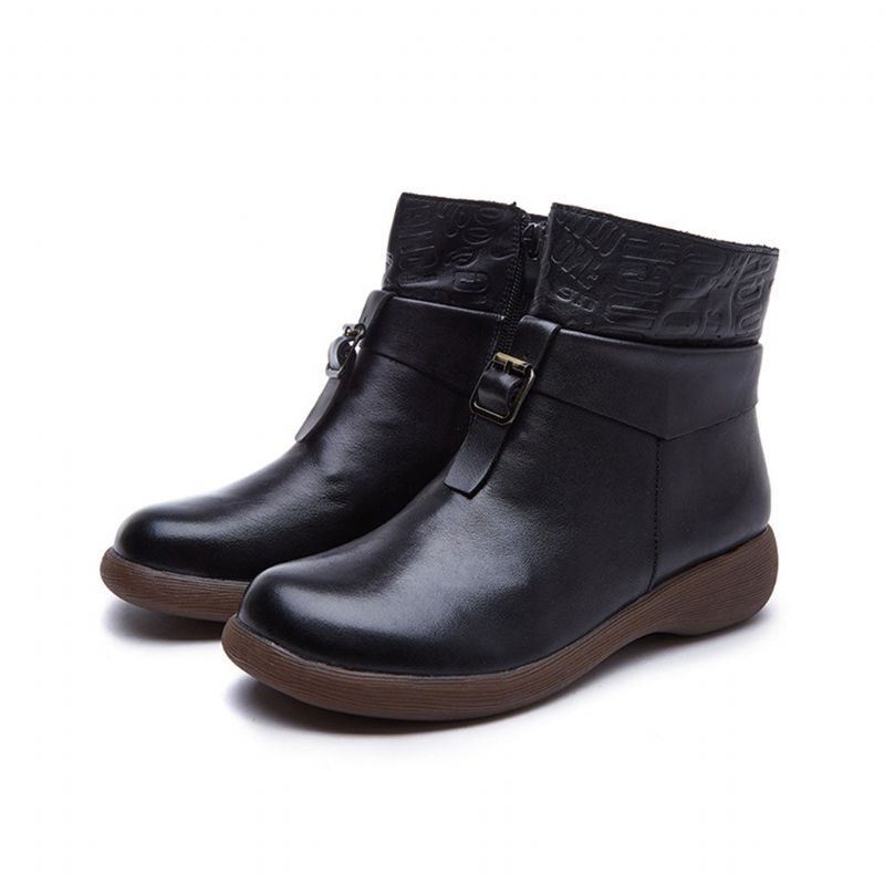 Bottes Courtes En Cuir Rétro Faites À La Main | Chaussures Cadeaux