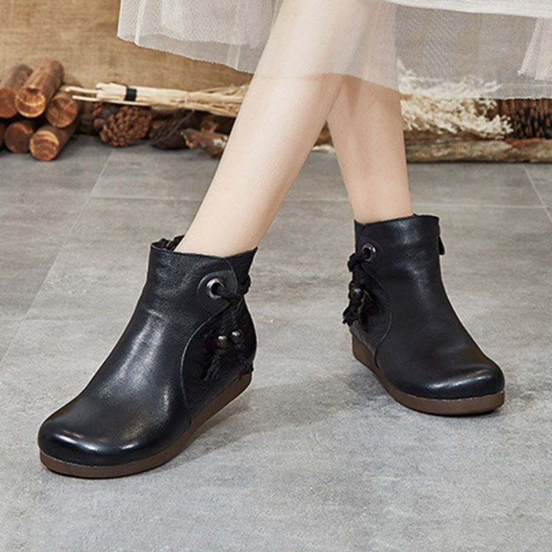 Bottes Courtes En Cuir Rétro Faites À La Main | Chaussures Cadeaux