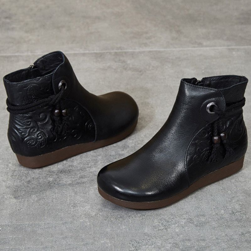 Bottes Courtes En Cuir Rétro Faites À La Main | Chaussures Cadeaux