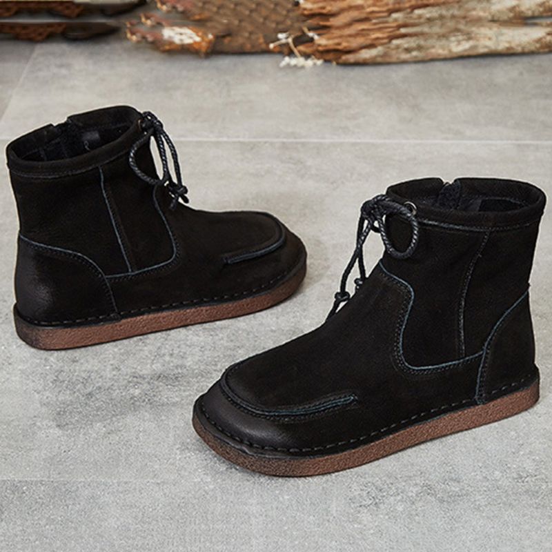 Bottes Courtes En Cuir Rétro Faites À La Main | Chaussures Cadeaux