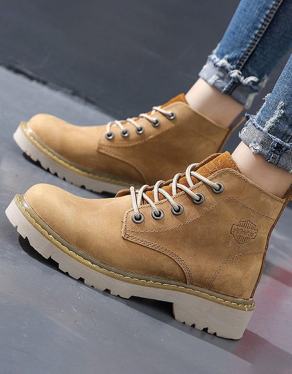 Bottes Doc Marten En Cuir Décontracté Pour Femme