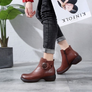 Bottes Pour Femmes Faites À La Main En Cuir Rétro D'automne | Chaussures Cadeaux