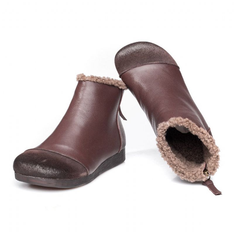 Bottes D'hiver En Peluche Rétro Pour Femmes | Chaussures Cadeaux