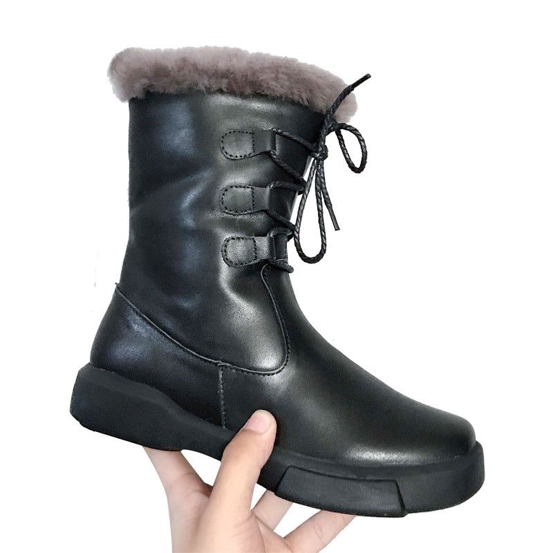 Bottes D'hiver Rétro En Laine Douce Et Confortable | Chaussures Cadeaux