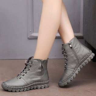 Bottes D'hiver En Velours Chaud Cousues À La Main | Chaussures Cadeaux | 35-41