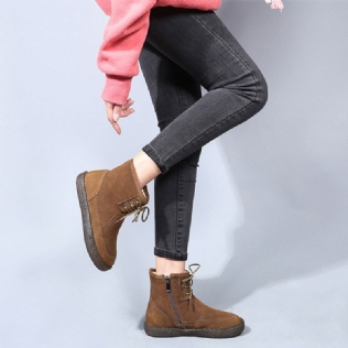 Bottes D'hiver En Velours Chaud Pour Femmes En Daim