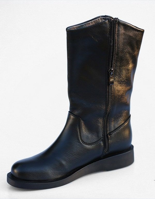 Bottes Longues Pour Femmes À Tube Intermédiaire Confortables D'automne Et D'hiver