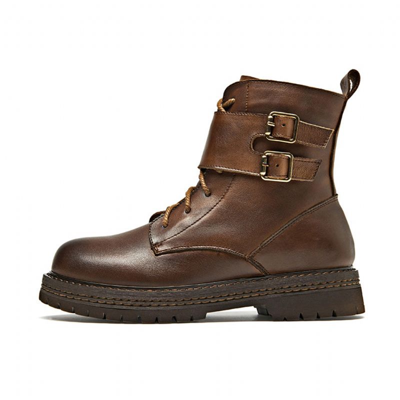 Bottes Martin En Cuir Décontractées Automne-hiver | Chaussures Cadeaux