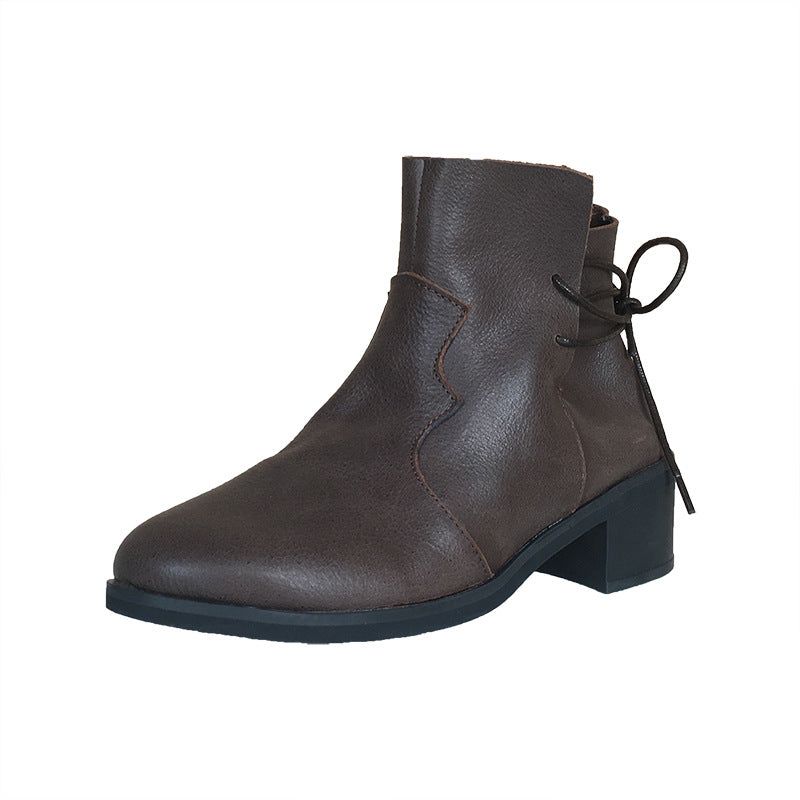 Bottes Mi-talons En Velours Pour Femme | Chaussures Cadeaux