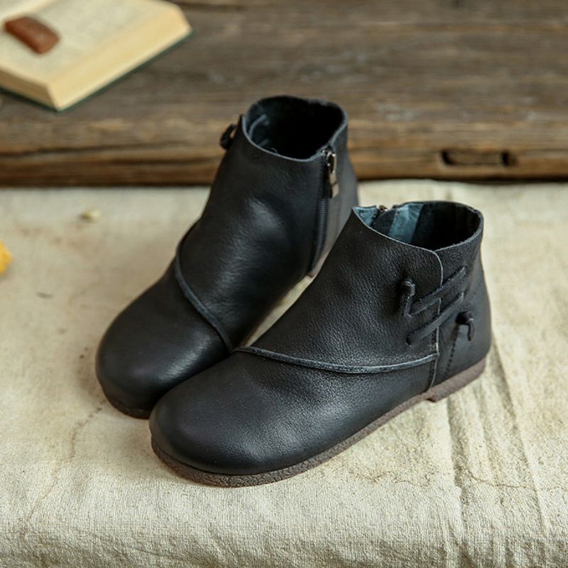 Bottes Rétro En Cuir Faites À La Main D'automne | Chaussures Cadeaux