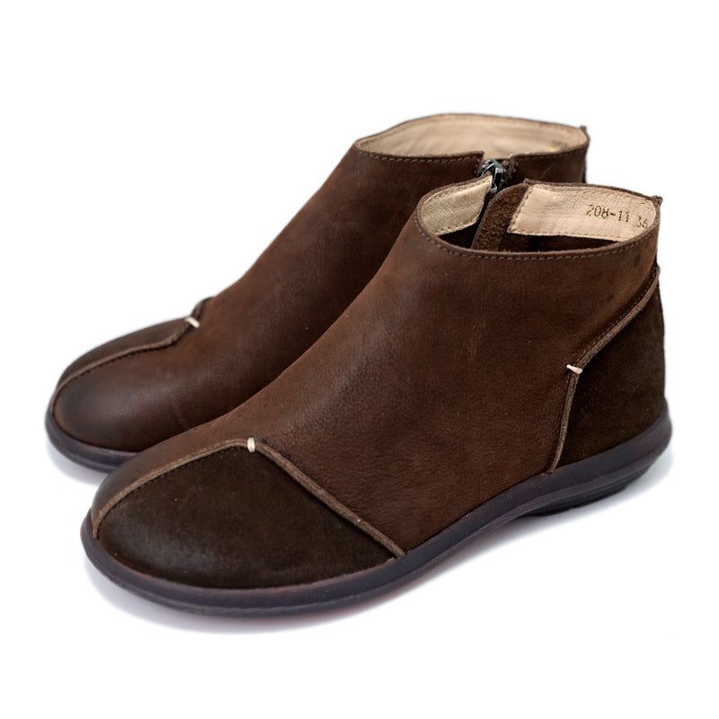 Bottes Rétro En Cuir Souple | Chaussures Cadeaux