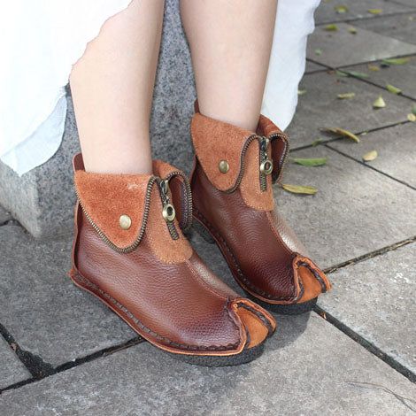 Bottes Rétro Ethniques Confortables À Tube Court Pour Femmes | Chaussures Cadeaux