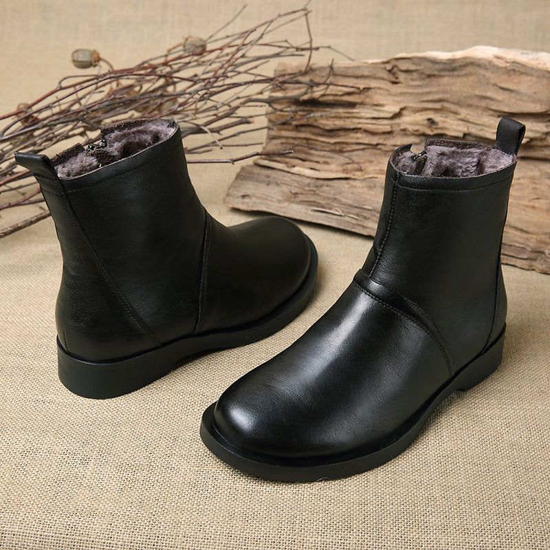 Bottes Rétro En Peluche Faites À La Main Pour Femmes | Chaussures Cadeaux