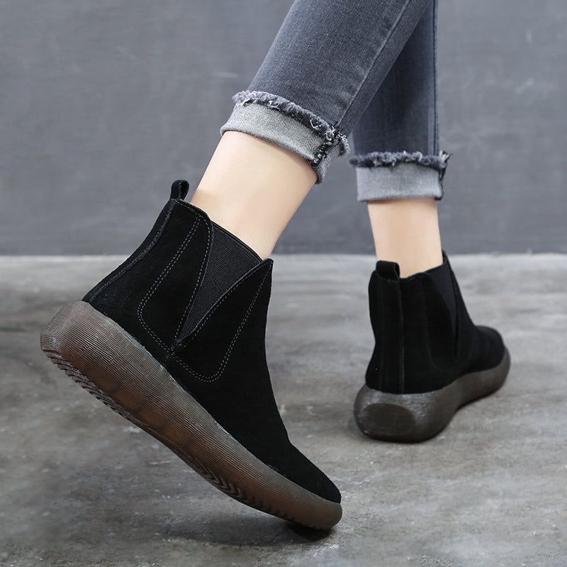 Bottines Chelsea Spring Soft Bottom Pour Femmes 34-43