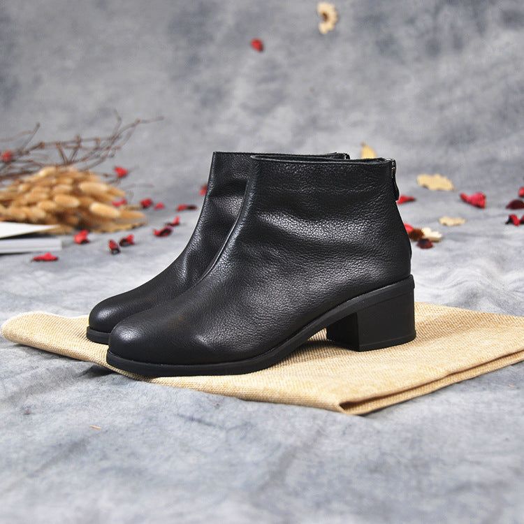 Bottines Courtes Velours Noir Petit Talon 34-41 | Chaussures Cadeaux