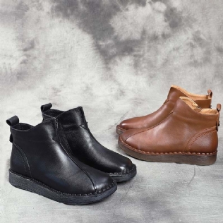 Bottines En Cuir Rétro Faites À La Main | Chaussures Cadeaux