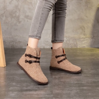 Bottines Pour Femmes Rétro En Coton Faites À La Main | Chaussures Cadeaux