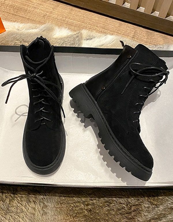 Bottines D'hiver En Daim Pour Femmes De Grande Taille