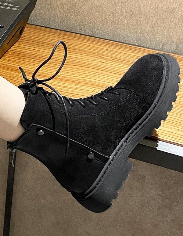 Bottines D'hiver En Daim Pour Femmes De Grande Taille