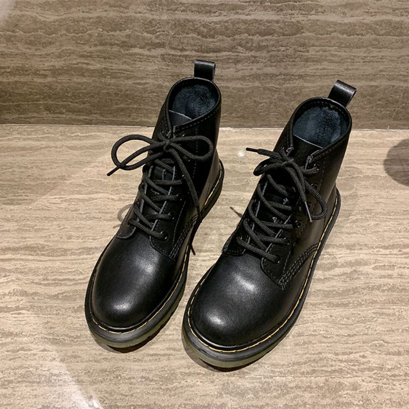 British Style Velvet Martre Boots Noir | 35-43