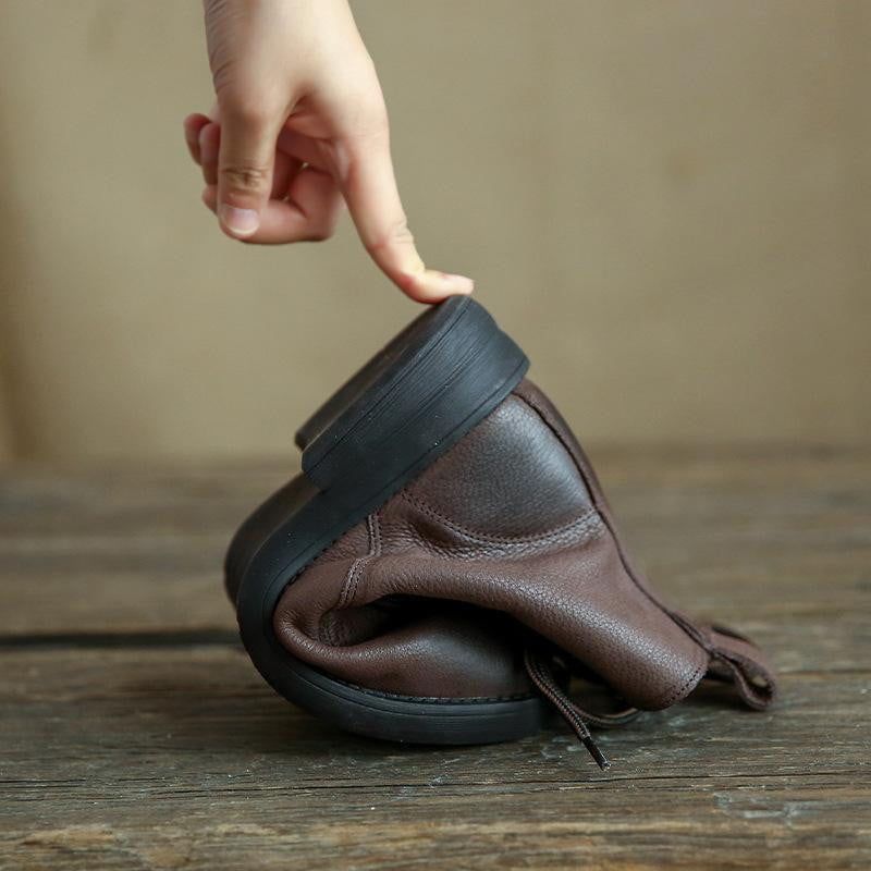 Chaussures Cadeaux Bottines En Cuir Faites À La Main Pour Femmes Autour De La Tête