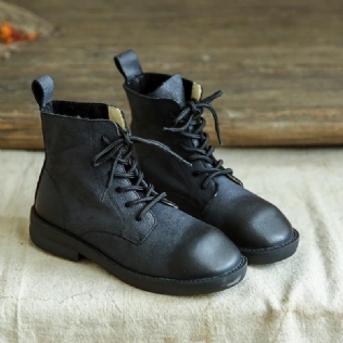 Chaussures Cadeaux Bottines En Cuir Faites À La Main Pour Femmes Autour De La Tête