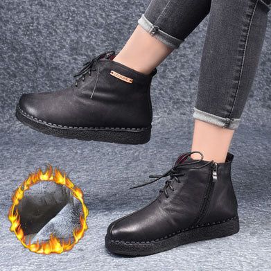 Nouvelles Bottes En Cuir Faites À La Main Rétro | Chaussures Cadeaux