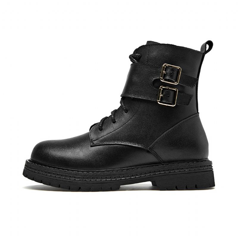 Bottes Martin En Cuir Décontractées Automne-hiver | Chaussures Cadeaux