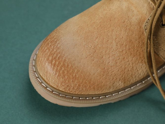 Bottes Martin En Cuir À Lacets Pour Femmes