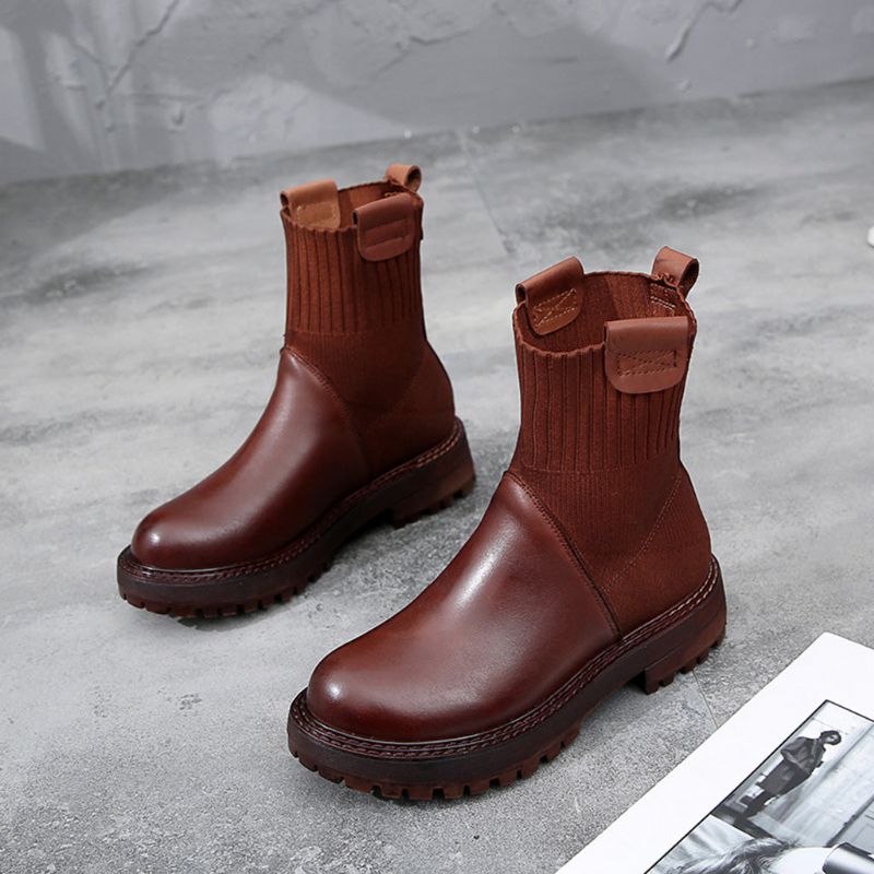 Bottes Martin Rétro Décontractées En Cuir Faites À La Main | Chaussures Cadeaux