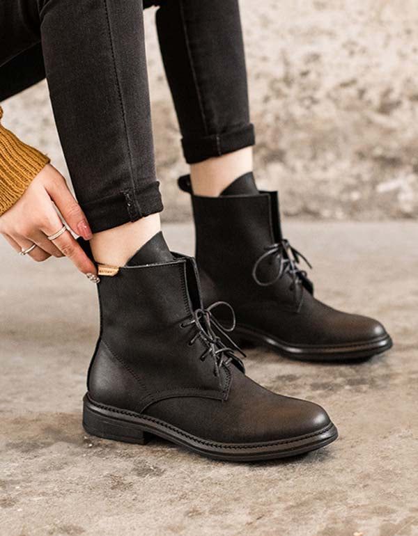 Bottes De Martre De Style Britannique Automne-hiver Pour Femmes