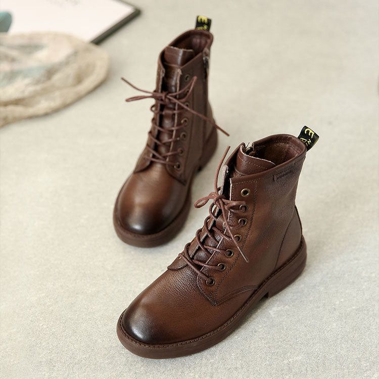 Retro Fashion Rub Color Martin Boots Confortable Automne | Chaussures Cadeaux