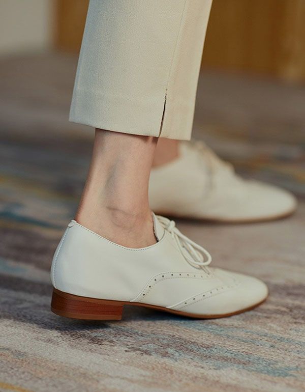 Chaussures Oxford En Cuir Souple De Style Britannique Pour Femmes