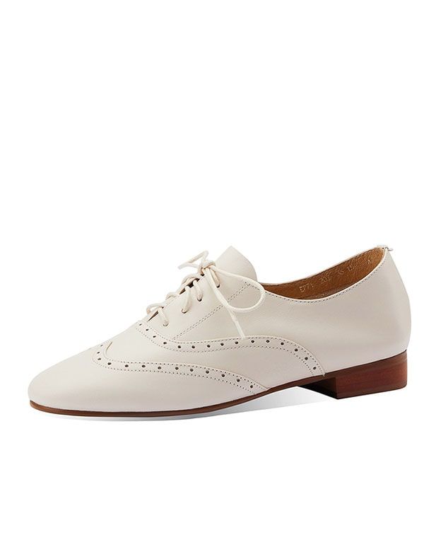 Chaussures Oxford En Cuir Souple De Style Britannique Pour Femmes