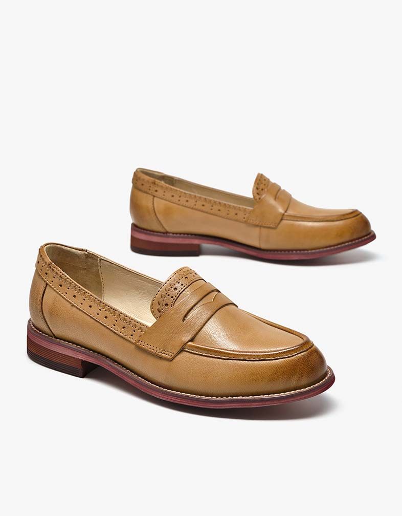 Mocassins Oxford Vintage Style Britannique Pour Femme