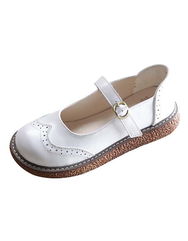 Tête Ronde Rétro Oxford Mary Jane Chaussures