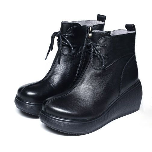 Automne Hiver Rétro Plate-forme Compensée Femmes Bottes | Chaussures Cadeaux