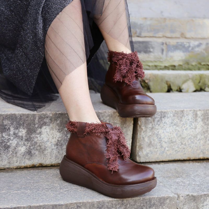 Bottes Rétro Imperméables Pour Femmes Wedge | Chaussures Cadeaux