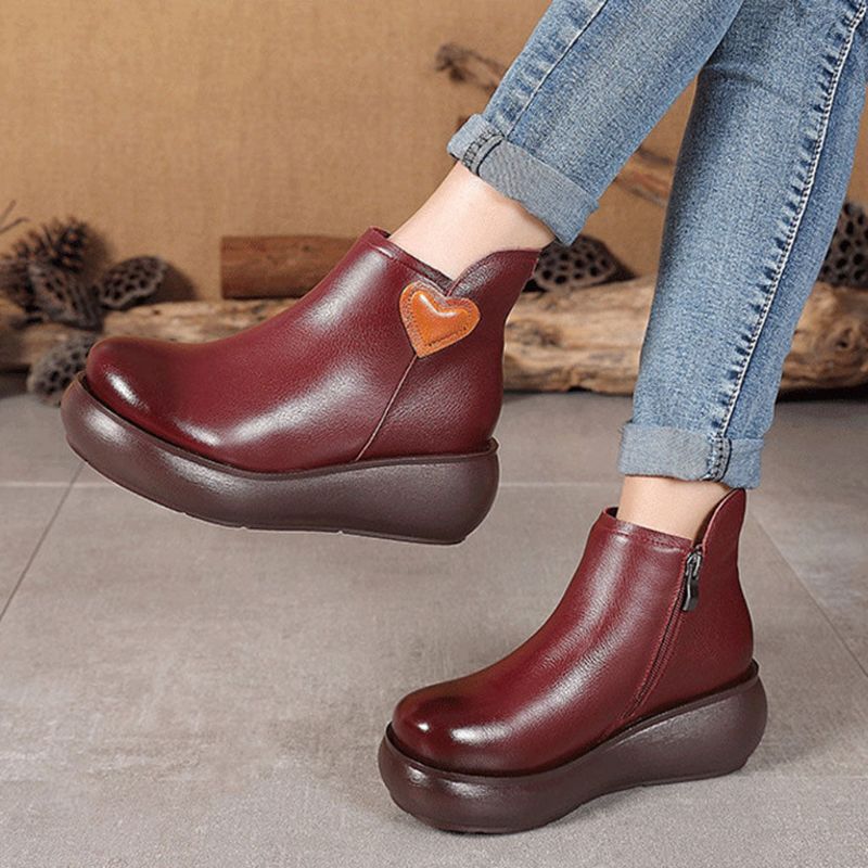 Bottes Rétro À Plateforme Imperméable Pour Femmes 34-44 | Chaussures Cadeaux