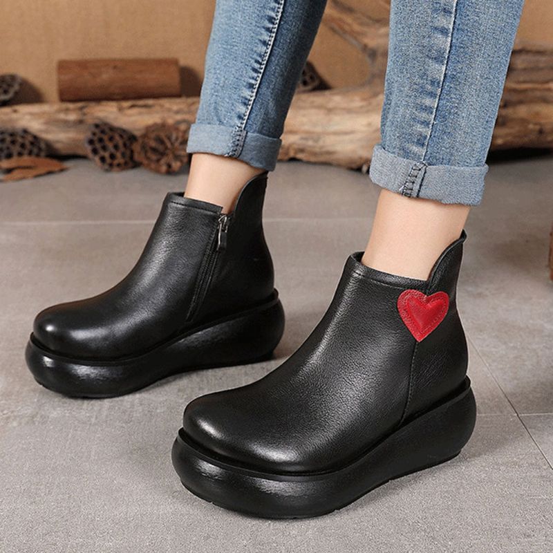 Bottes Rétro À Plateforme Imperméable Pour Femmes 34-44 | Chaussures Cadeaux