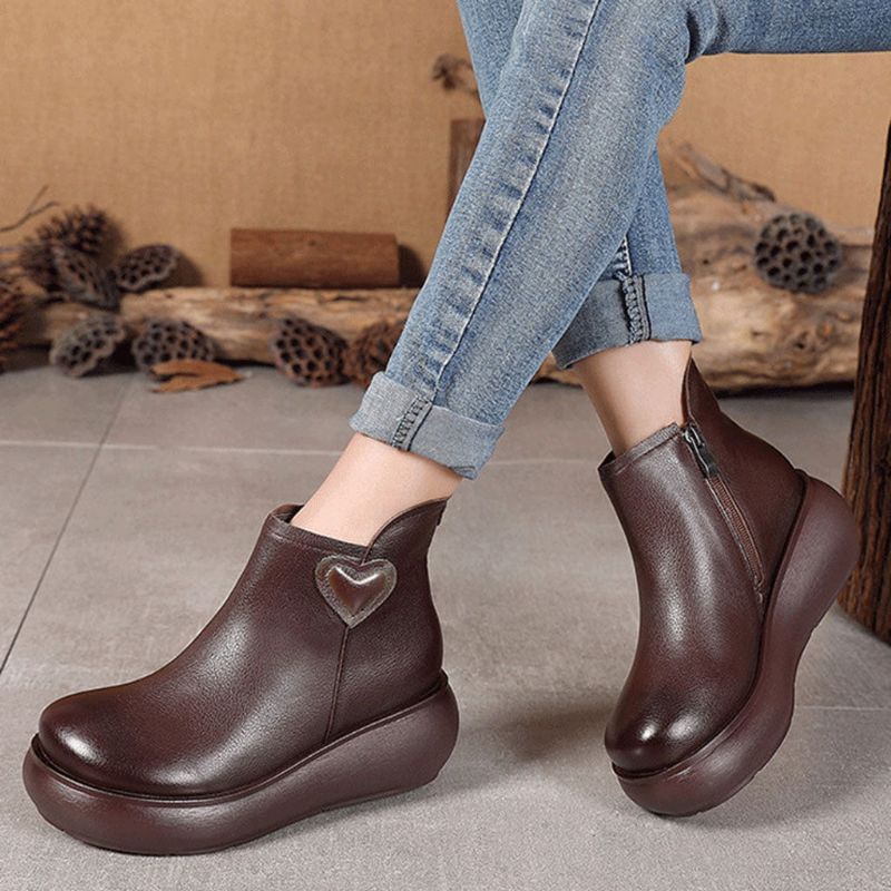 Bottes Rétro À Plateforme Imperméable Pour Femmes 34-44 | Chaussures Cadeaux