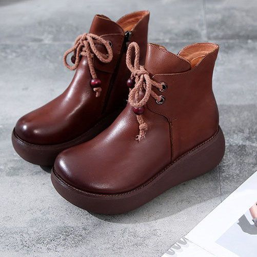 Bottes À Talon Moyen Compensées En Velours Rétro | Chaussures Cadeaux