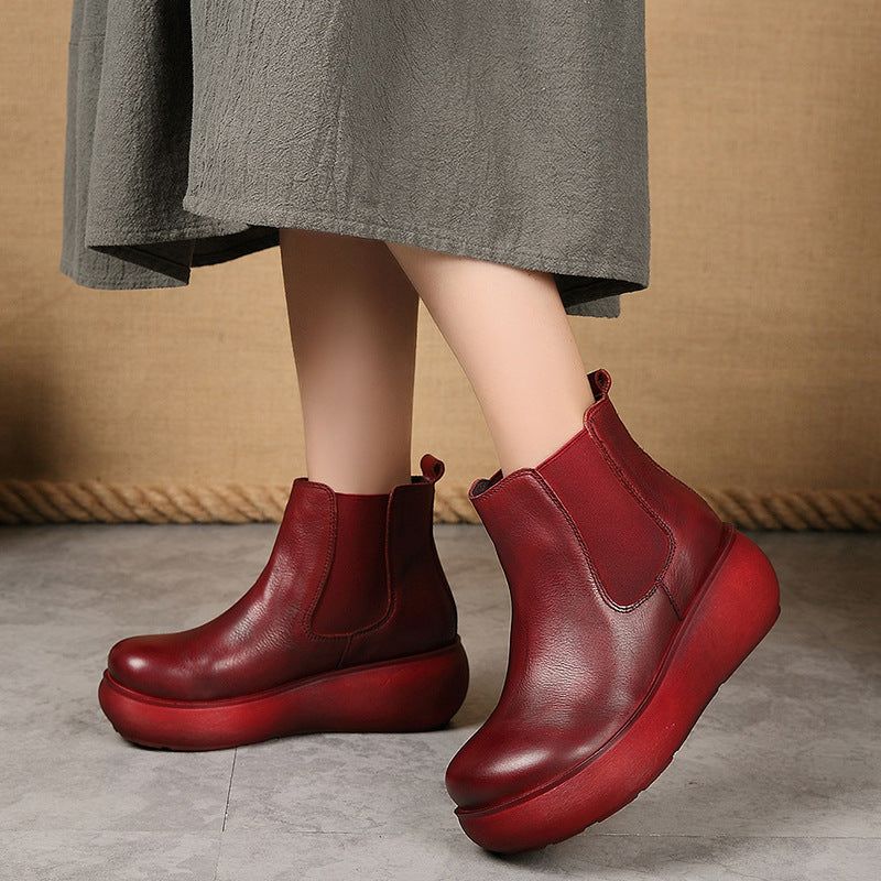 Bottines Pour Femmes Rouges D'automne | Chaussures Cadeaux