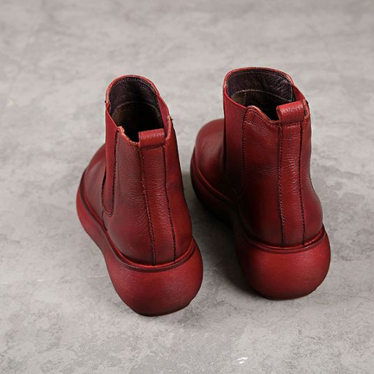 Bottines Pour Femmes Rouges D'automne | Chaussures Cadeaux