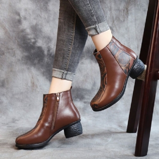 Bottes Courtes Hiver Ethnique Cuir 35-41 | Chaussures Cadeaux