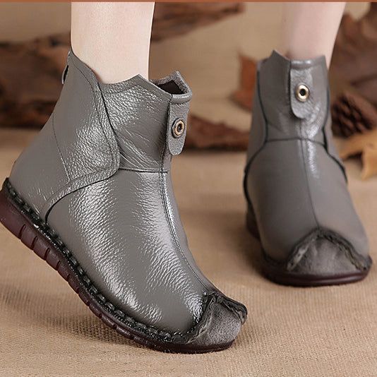 Bottes D'hiver Ethniques Faites À La Main Rétro En Peluche Douce Pour Femmes | Chaussures Cadeaux 35-42