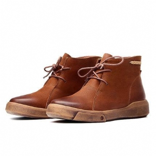 Bottines Décontractées En Cuir De Style Britannique | Chaussures Cadeaux 35-42